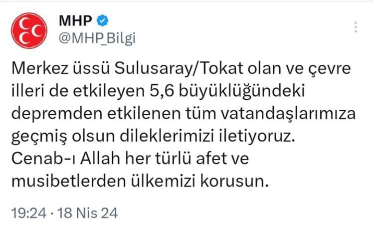 Tokat'ın Sulusaray ilçesinde meydana gelen 5,6 büyüklüğündeki deprem halkı tedirgin etti.