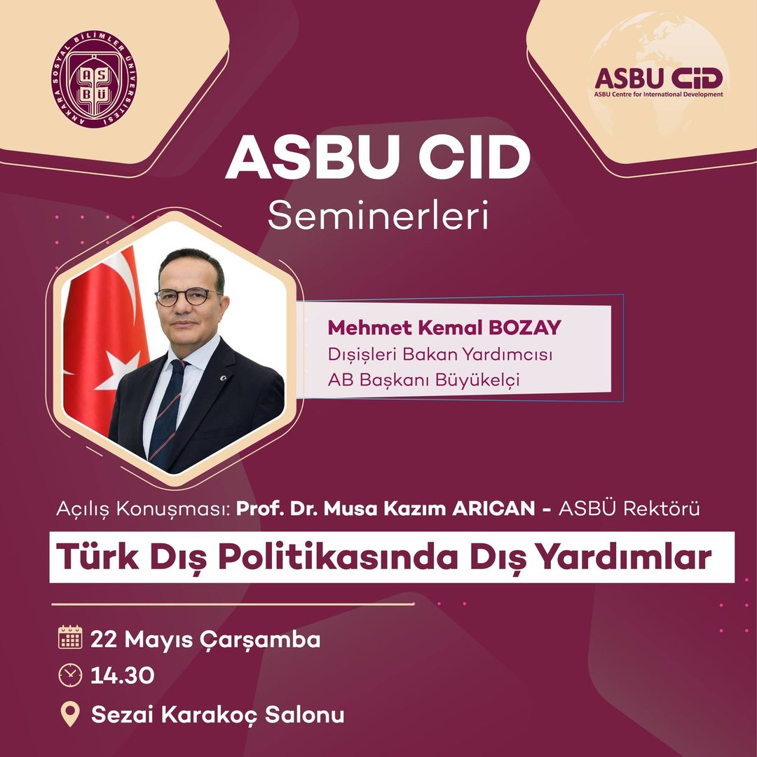 ANKARA SOSYAL BİLİMLER ÜNİVERSİTESİ'NDE ÖNEMLİ BİR KONFERANS DÜZENLENECEK