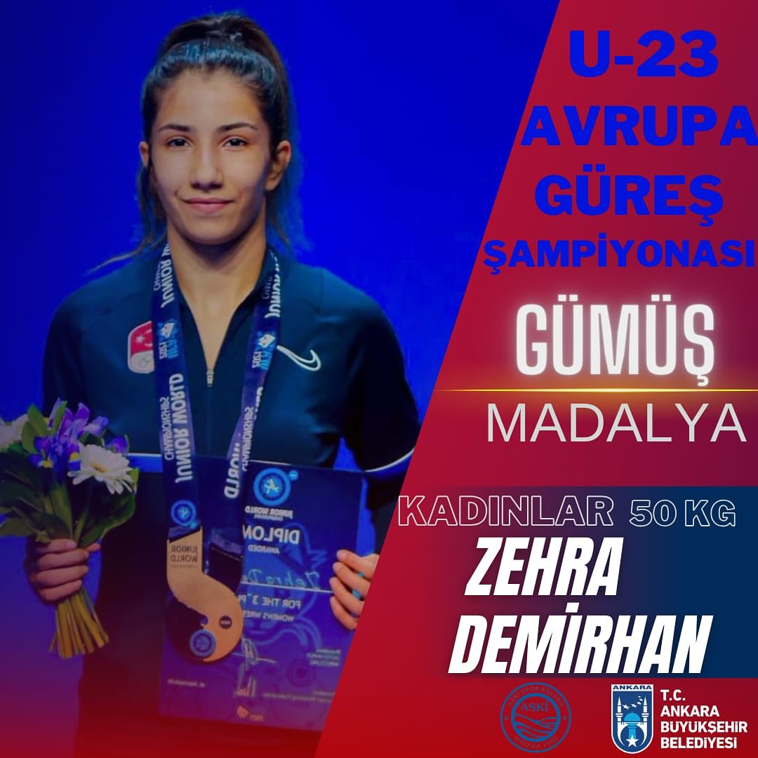 Zehra Demirhan U-23 Avrupa Güreş Şampiyonası'nda Gümüş Madalya Kazandı