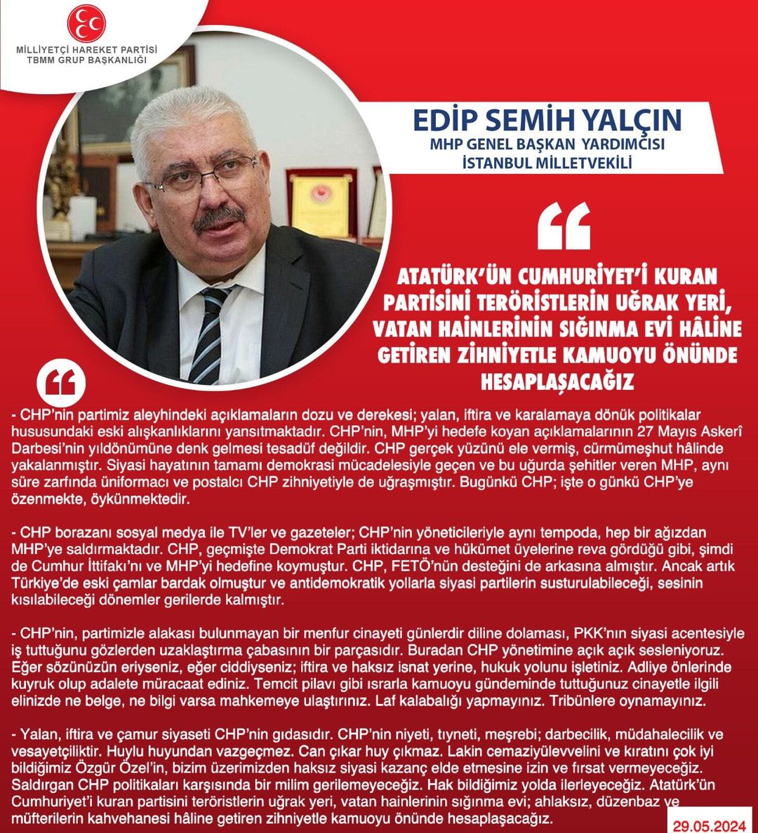 CHP, Teröristlerin ve Vatan Hainlerinin Sığınma Yeri Haline Geldi