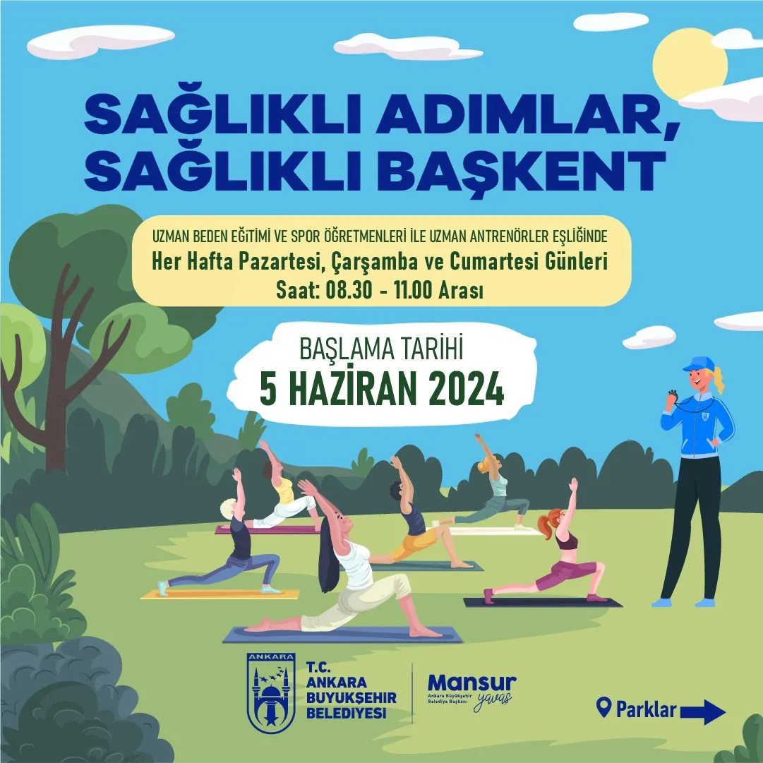 Ankara Büyükşehir Belediyesi, Sağlıklı Adımlar, Sağlıklı Başkent Programını Başlatıyor