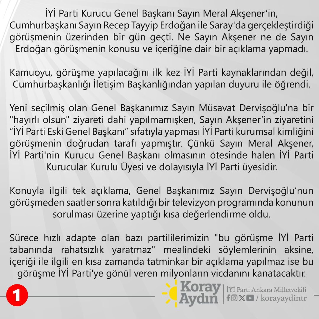 İYİ Parti ve AK Parti Arasında Gerçekleşen Görüşme Tartışmalara Yol Açtı