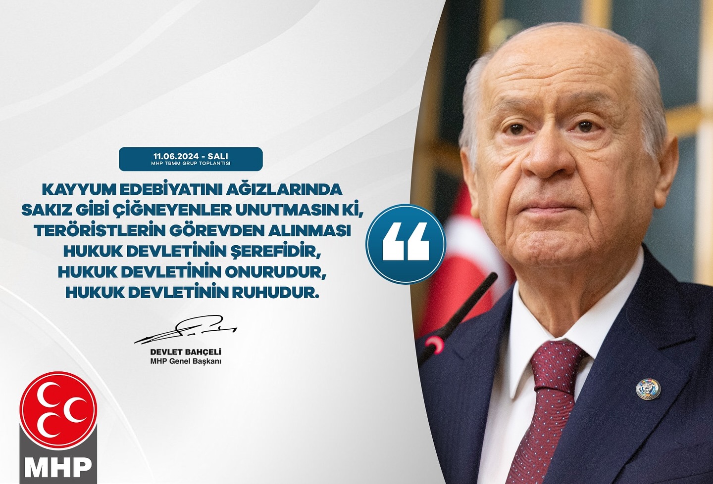 MHP Genel Başkanı Devlet Bahçeli, Kayyum Atamaları Konusunda Açıklamalarda Bulundu