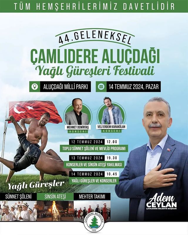 Çamlıdere Aluçdağı Yağlı Güreşleri Festivali Başlıyor