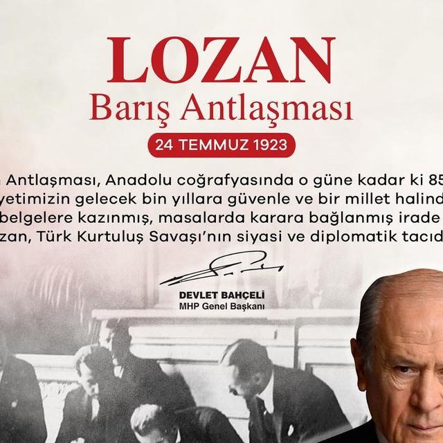 Gölbaşı MHP İlçe Başkanlığı'ndan Lozan Antlaşması Açıklaması