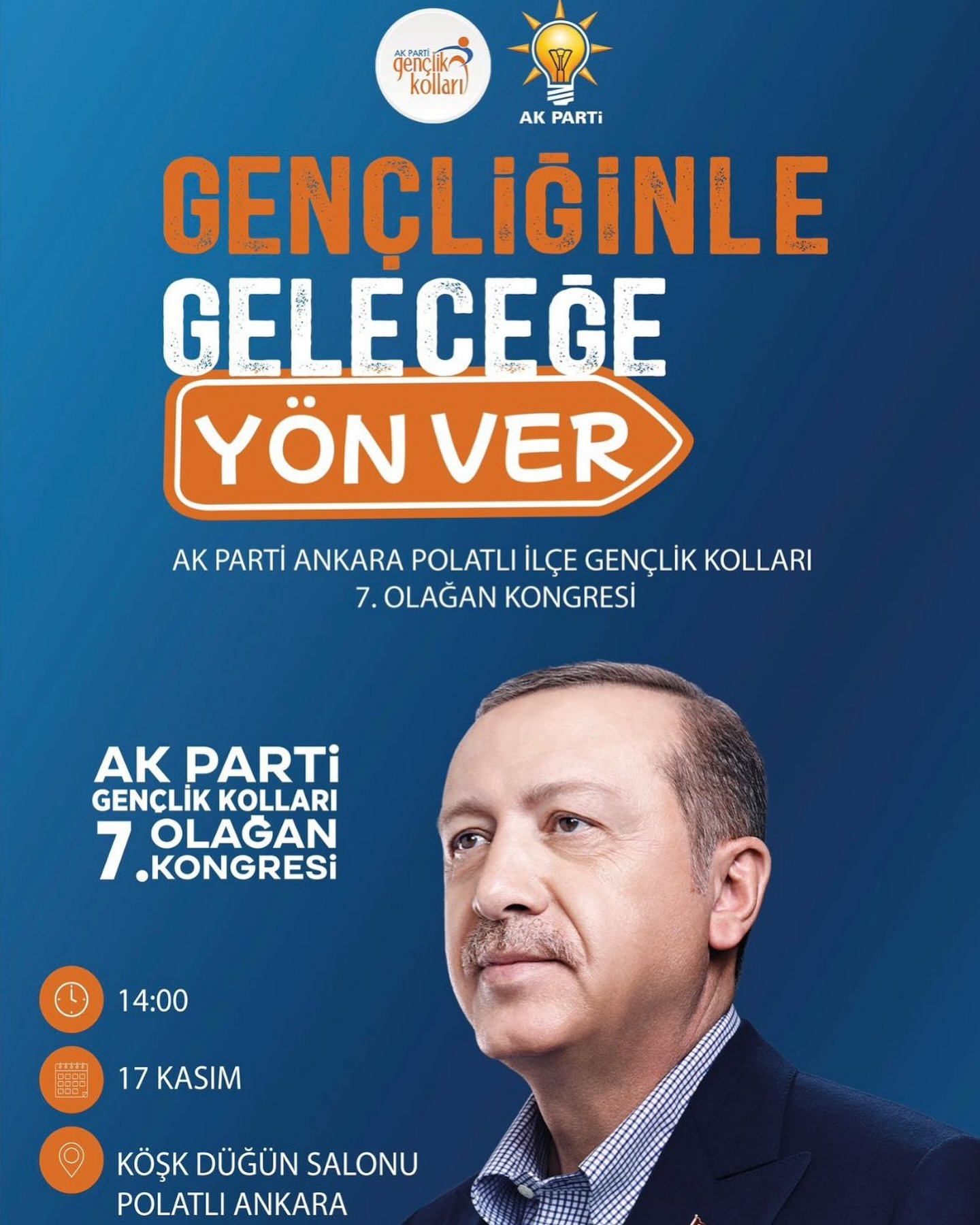 AK Parti Polatlı 7. Olağan Gençlik Kolları Kongresi 17 Kasım'da Gerçekleşiyor