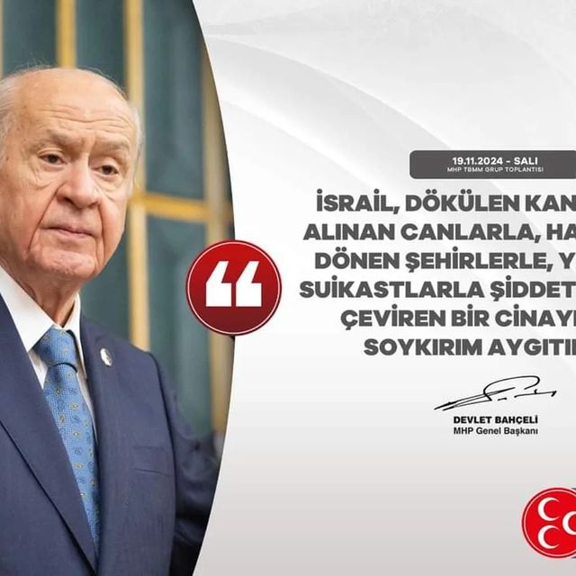 MHP Genel Başkanı Bahçeli BM'deki İsrail'e Sert Tepki Gösterdi