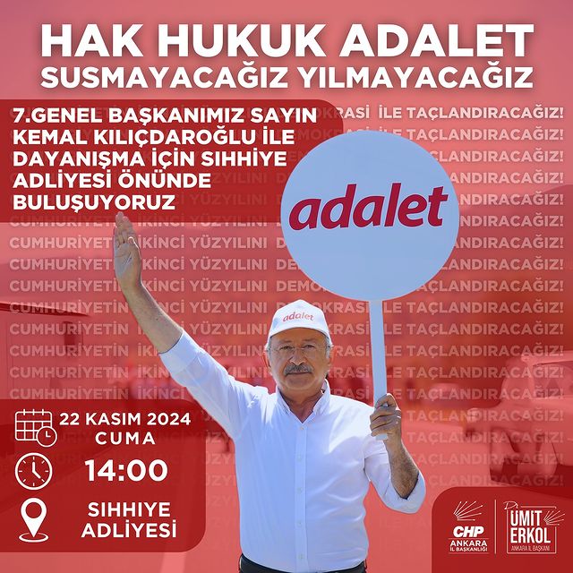 CHP Genel Başkanı Kemal Kılıçdaroğlu için Dayanışma Etkinliği Düzenleniyor