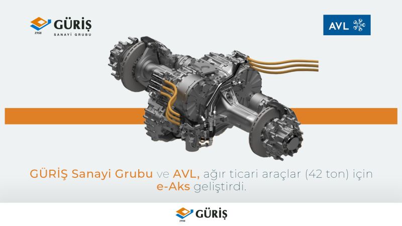 GÜRİŞ Sanayi Grubu, Parsan Makina Parçaları Sanayii A.Ş., Döktaş ve AVL iş birliği ile yeni nesil e-aksıyı geliştirdi.