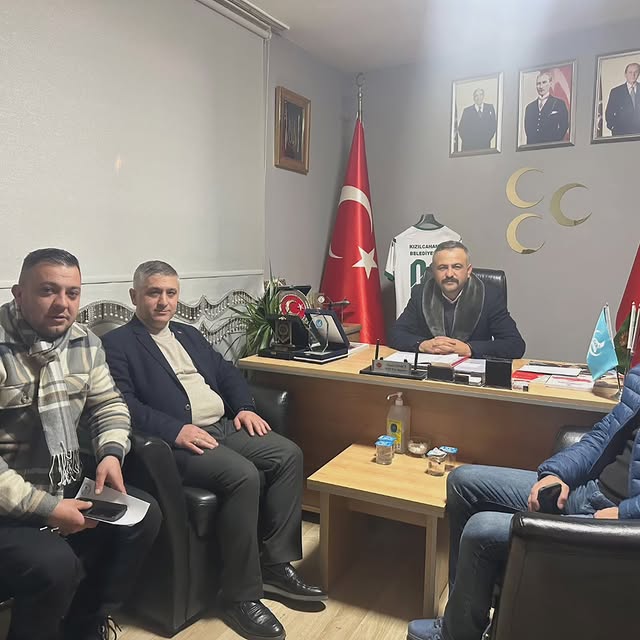 Ak Parti Kızılcahamam İlçe Başkanı Güray Altunay, MHP İlçe Başkanı Nuri Odacı'yı Ziyaret Etti