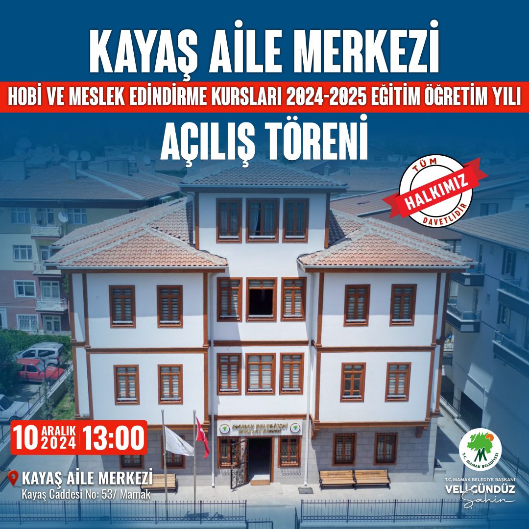 2024-2025 Eğitim Öğretim Yılı Hobi ve Meslek Edindirme Kursları Açılıyor