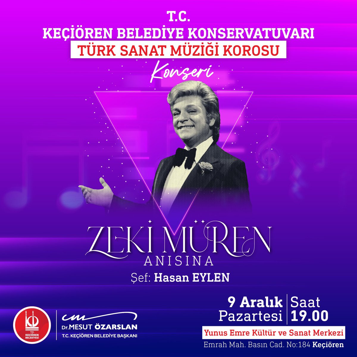 Keçiören Belediyesi, Zeki Müren'i Anmak İçin Bir Konser Düzenliyor