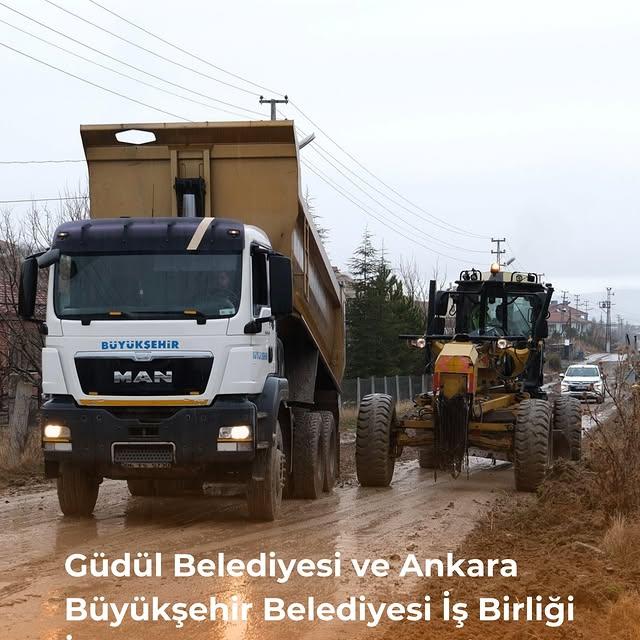 Güdül ve Ankara Büyükşehir Belediyesi İş Birliğiyle Altyapı Çalışmaları Hız Kesmeden Devam Ediyor