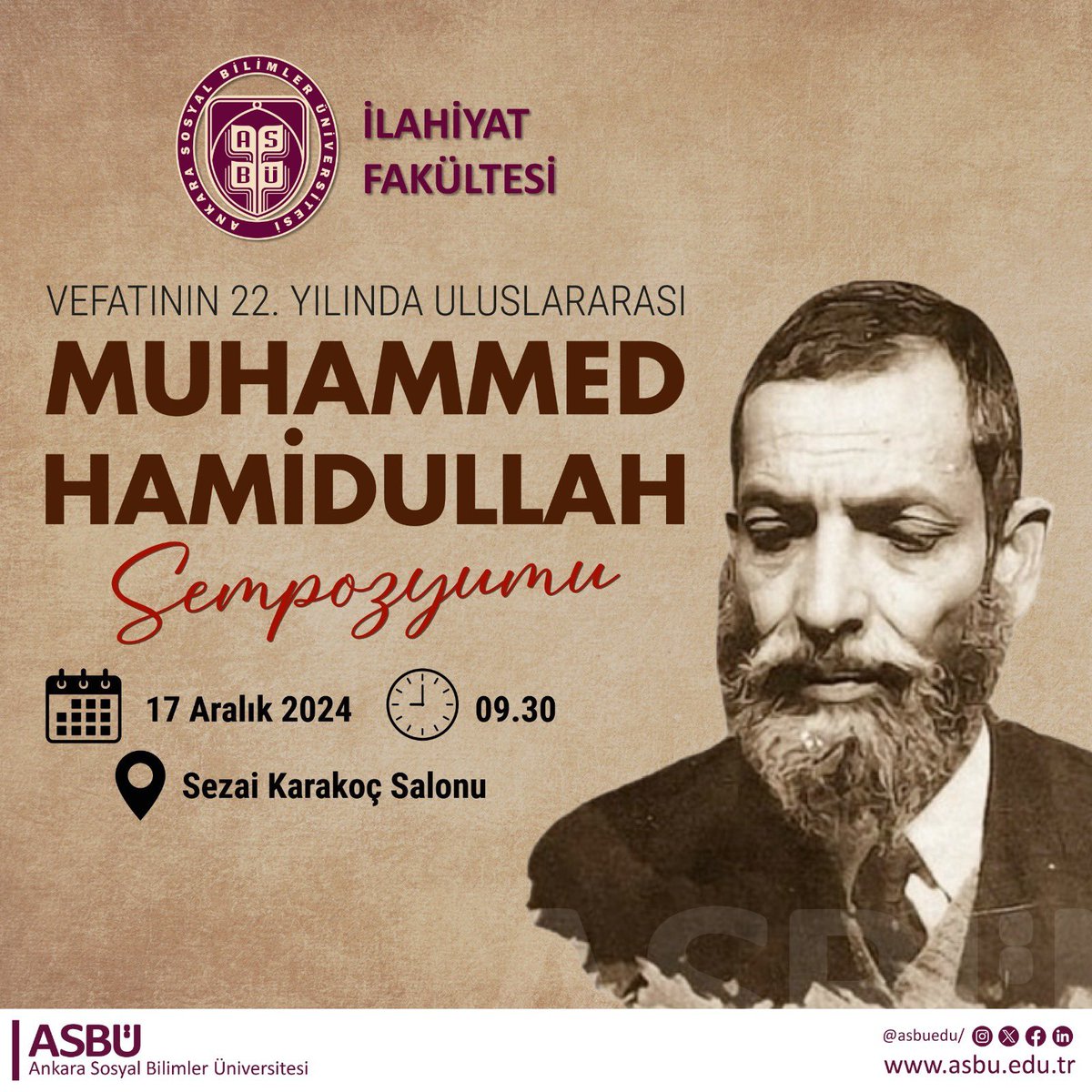 ASBÜ İlahiyat Fakültesi Muhammed Hamidullah Sempozyumu