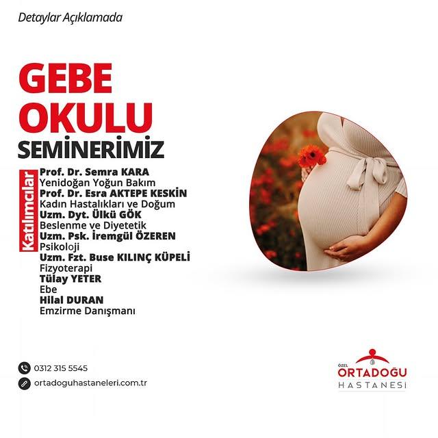 Özel Ortadoğu Hastanesi Gebe Okulu Semineri