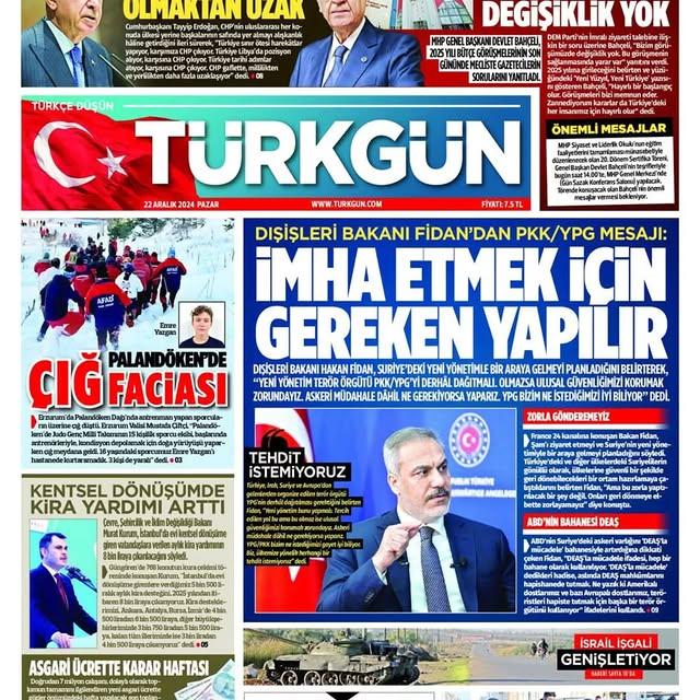 22 Aralık 2024 Pazar Gazetesi