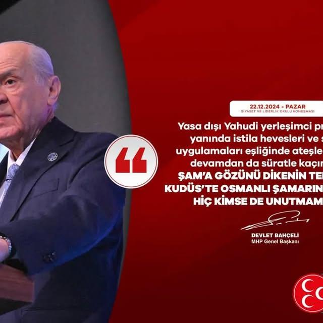 MHP Lideri Devlet Bahçeli, Yahudi Yerleşimci Politikalarını Eleştirdi