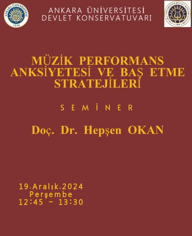 Seminer: Müzik Performans Anksiyetesi ve Baş Etme Stratejileri