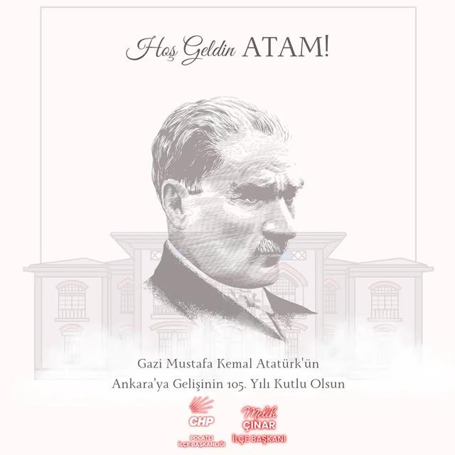 Atatürk'ün Ankara'ya Gelişinin 105. Yıl Dönümü