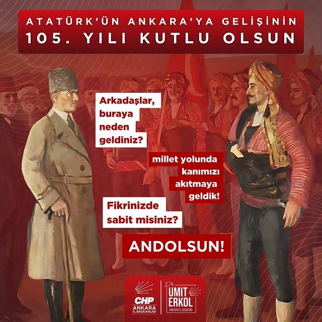 Gazi Mustafa Kemal Atatürk'ün Ankara'ya Gelişi'nin Önemi