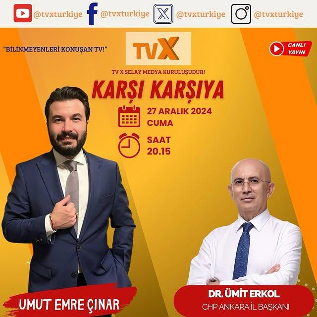 Cumhuriyet Halk Partisi Ankara İl Başkanı Dr. Ümit Erkol, 