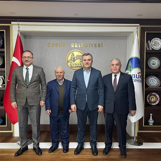 Çubuk Belediye Başkanı Baki Demirbaş, İsmail Şahingöz, Hayrettin Yüksel ve Ayhan Canı ile Buluştu