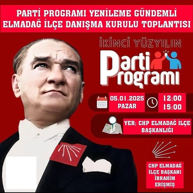 Elmadağ CHP İlçe Yönetimi Danışma Kurulu Toplantısı Düzenliyor