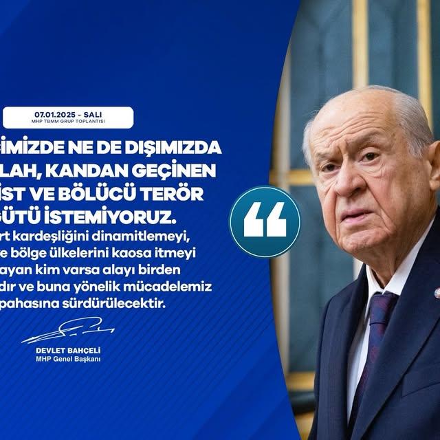 MHP Genel Başkanı Bahçeli, Terör ve Bölücü Örgütlere Karşı Kararlılık Vurgusu Yaptı