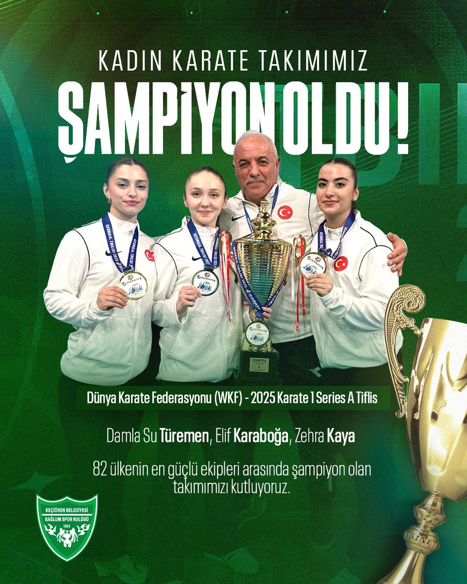 Bağlum Spor Kulübü Kadın Karate Takımı Dünya Şampiyonu Oldu