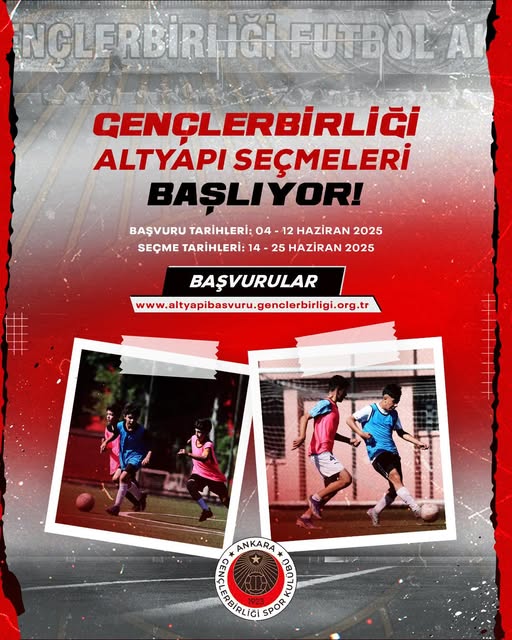 Gençlerbirliği Futbol Akademisi Altyapı Seçmeleri Başlıyor